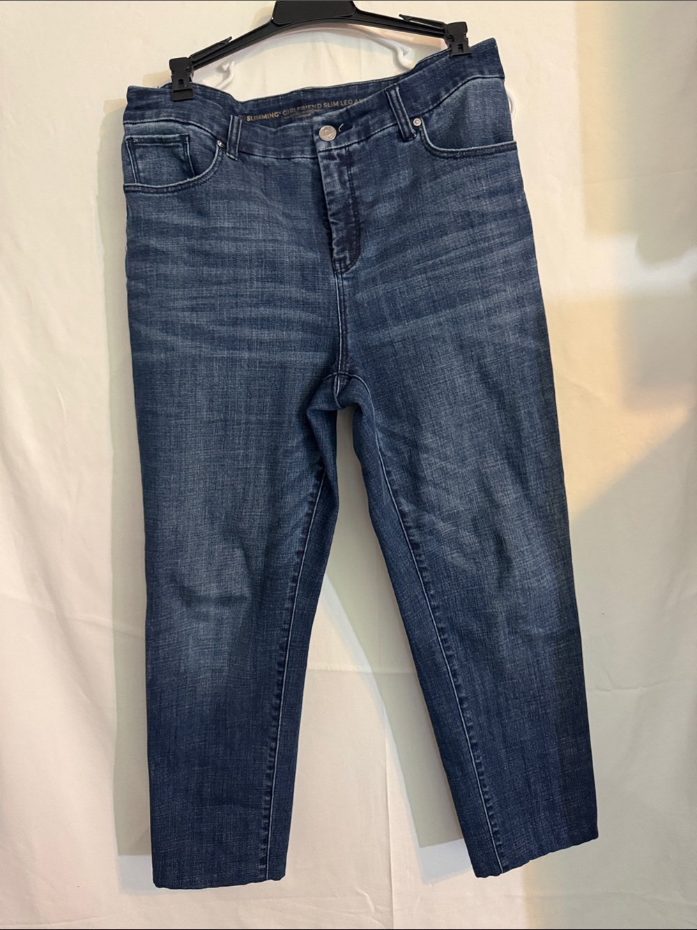 Chico's Dark Indigo Cropped Slim Ankle Jeans